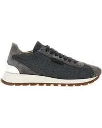 Brunello Cucinelli - Monile-Detailed Low-Top Sneakers - Lyst