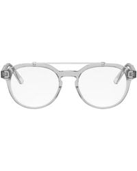 Dior - Logo Flat-Frame Glasses - Lyst