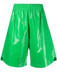 Bottega Veneta - Knee-Length Leather Shorts - Lyst