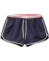 Versace - Double-Waistband Swim Shorts - Lyst