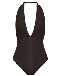 TOTEME - Totême Halterneck Open Back Swimsuit - Lyst