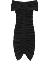 alexander wang ruched one shoulder halter dress Alexander Wang Ruched One Shoulder Halter Dress
