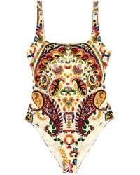 Etro - Floral One-Piece Swimsuit - Lyst