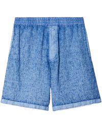 Burberry - Equestrian Knight Motif Turn-Up Cuff Shorts - Lyst