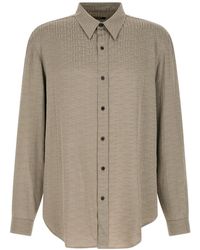 Balmain - Monogram Long-Sleeve Jacquard Shirt - Lyst