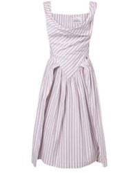 Vivienne Westwood - Sunday Striped Cotton Midi Dress - Lyst