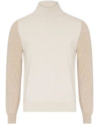 Maison Margiela - Two-Toned Turtleneck Knitted Jumper - Lyst