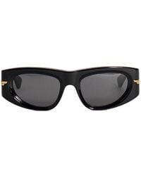 Bottega Veneta - Rectangle-Frame Sunglasses - Lyst