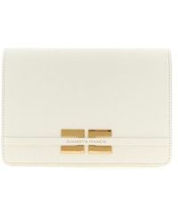Elisabetta Franchi - Logo Stamp Foldover Top Shoulder Bag - Lyst