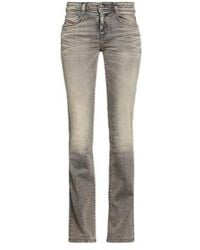 DIESEL - Stretch Denim Flared Pants - Lyst