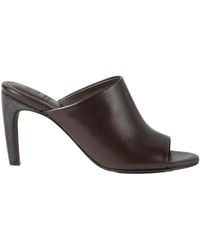 Brunello Cucinelli - Classic Leather Heel Sandals - Lyst
