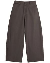 Lemaire - Wide Leg Chino Trousers - Lyst