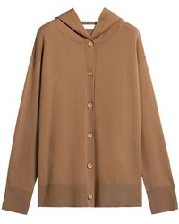 Max Mara - Button Hooded Cardigan - Lyst