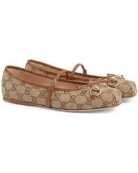 Gucci - Horsebit Ballet Flats - Lyst