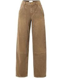 SLVRLAKE Denim - Tess Worker Paneled Cotton-Canvas Barrel-Leg Pants - Lyst