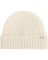 Paul & Shark - Ribbed Turn-Up Beanie Hat - Lyst