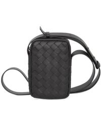 Bottega Veneta - Intrecciato Strapped Crossbody Bag - Lyst