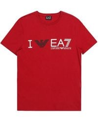 EA7 - Logo Printed T-Shirt - Lyst