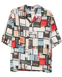 Moschino - Logo-Patch Short-Sleeve Shirt - Lyst