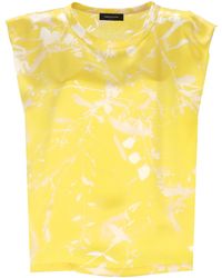 Fabiana Filippi - Graphic Printed Sleeveless Satin Top - Lyst