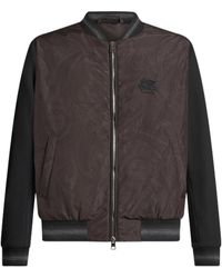 Etro - Logo-Embroidered Zipped Bomber Jacket - Lyst