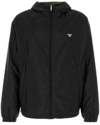 Prada - Black Re-nylon Reversible Jacket - Lyst