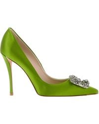 Roger Vivier - Flower Strass Buckle Pumps - Lyst