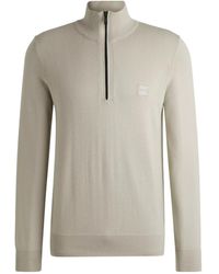 BOSS - Hbo Kanobix Quarter Zipped Sweater - Lyst