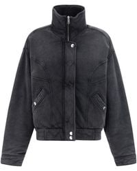 Isabel Marant - Isabel Marant Étoile Paverti Panelled Zipped Bomber Jacket - Lyst