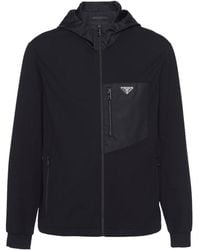 Prada - Technical Cotton And Re-Nylon Cardigan - Lyst