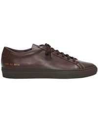 Common Projects - Leather-Panelled Lace-Up Sneakers - Lyst