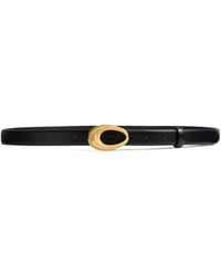 KHAITE - Olivia Oval-Buckle Leather Belt - Lyst