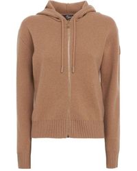 Moncler - Wool Cashmere Zip-Up Hoodie - Lyst