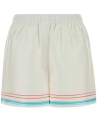 CASABLANCA - Dance Joy Logo Trim Shorts - Lyst