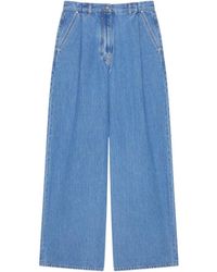 Givenchy - 4G Plaque Wide-Leg Jeans - Lyst