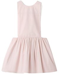 Miu Miu - Cotton Poplin Pinafore Mini Dress - Lyst