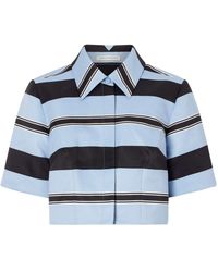 Emilia Wickstead - Striped Twill Shirt - Lyst