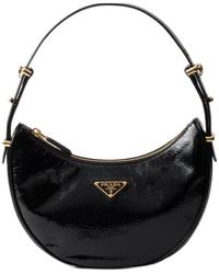 Prada - Arquã Naplak Patent Leather Shoulder Bag - Lyst