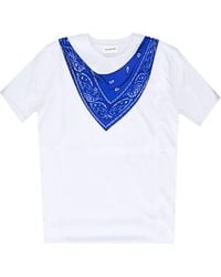 P.A.R.O.S.H. - P.A.R.O..H. Bandana Detailed Crewneck T-Shirt - Lyst