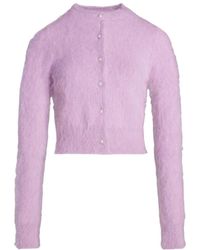 Maison Margiela - Cropped Knitted Cardigan - Lyst