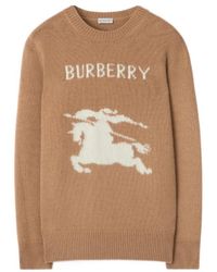 Burberry - Wool Sweater With Logo - Lyst