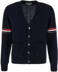 Thom Browne - Stripped Buttoned Cardigan - Lyst