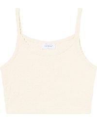 Off-White c/o Virgil Abloh - Monogram Terry Crop Top - Lyst