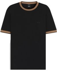 BOSS - Boss Contrast-Trim Slim-Fit T-Shirt - Lyst