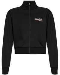 Balenciaga - Logo Printed Zip-Up Jacket - Lyst