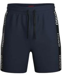 BOSS - Hugo Logo Tape Drawstring Shorts - Lyst