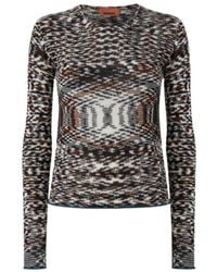 Missoni - Flame Pattern Crew Neck Sweater - Lyst