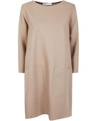 Harris Wharf London - Patch-Pocket Wool Midi Dress - Lyst