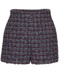 Valentino - Tweed High-Waisted Shorts - Lyst