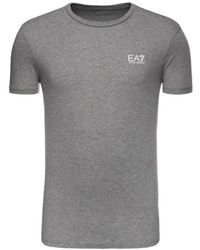 EA7 - Logo Round-Necked T-Shirt - Lyst